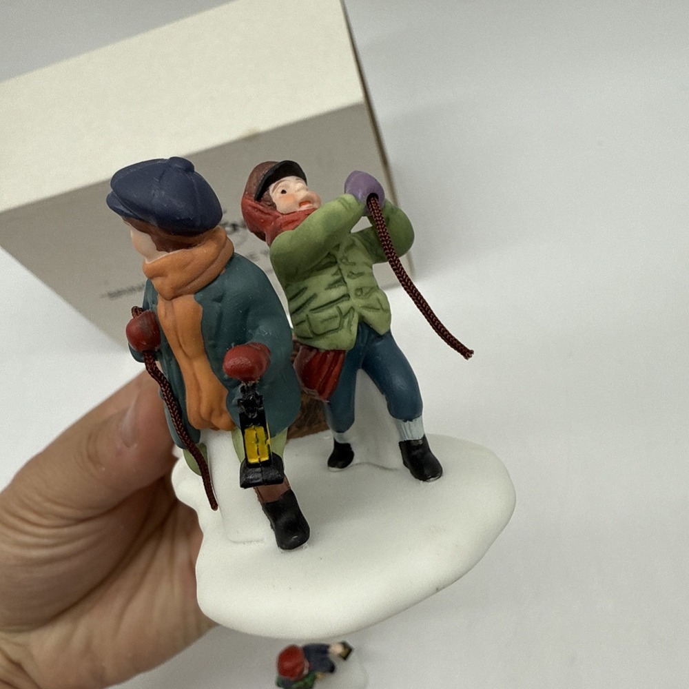 Dept 56 "Bringing Home The Yule Log" Heritage Village Collection #5558-1 - Picture 11 of 14